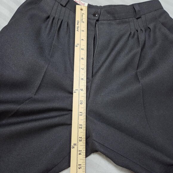 Vintage Mister Leonard Pants Womens 12 Black Wool Pleated Trousers High Rise - Picture 6 of 11